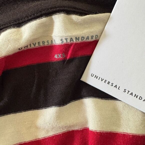 Universal Standard V-Rex Long-Sleeve Striped Tee Shirt Top Size 4XS (00-0) - Picture 4 of 7